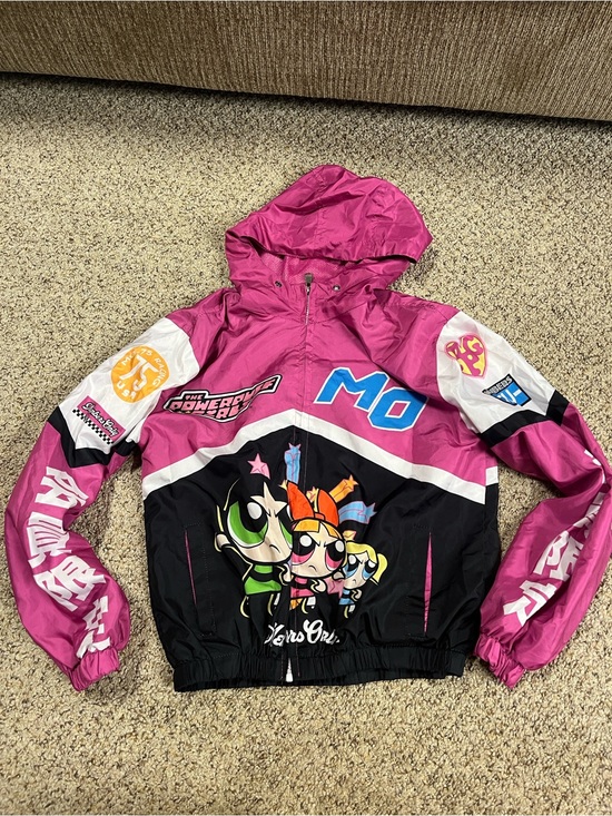 Members Only Jackets & Blazers - Members Only Pink Mesh Lined Jacket with The Powerpuff Girls Label
